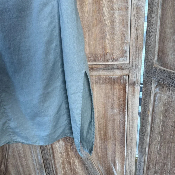Chalet Et Ceci Aines Linen Tunic/Dress Style #P33068 in Ash Grey - Picture 5 of 8
